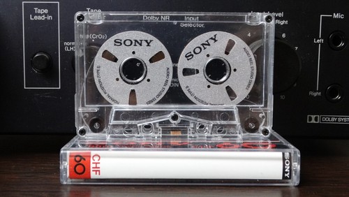 Audio cassette sony silver - audio,