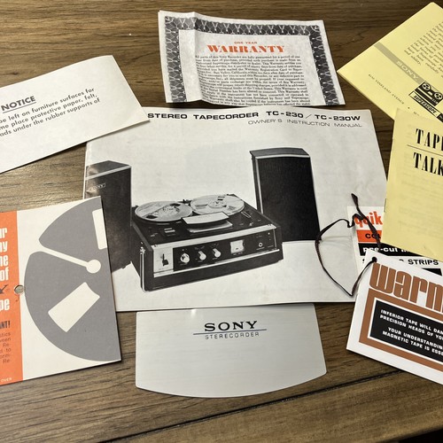 Vintage manual sony 230 - , tc-230