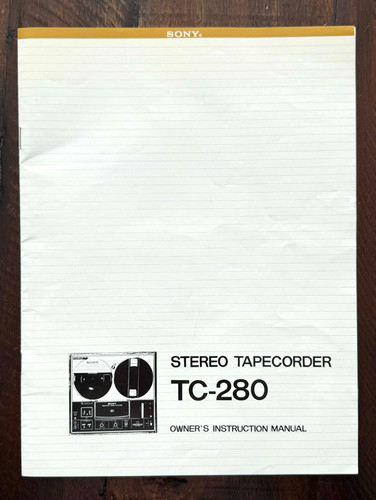Sony 280 tapecorder reel to - sony,