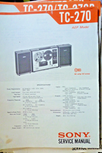 Sony 270 reel tape - tc-270,
