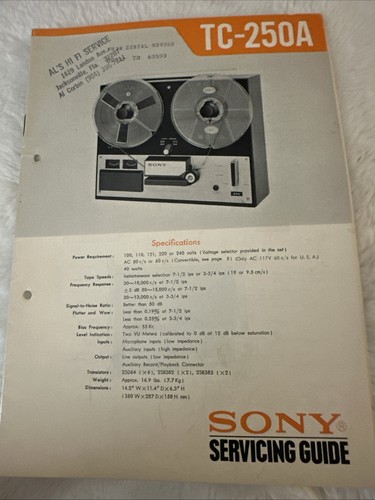 1966 sony 250a reel - 1966,