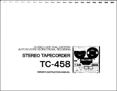 Sony 458 reel - sony, reel-to-reel