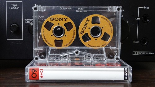 Audio cassette sony - gold, reel