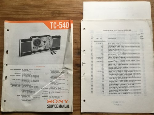 Sony 540 reel - tc-540,